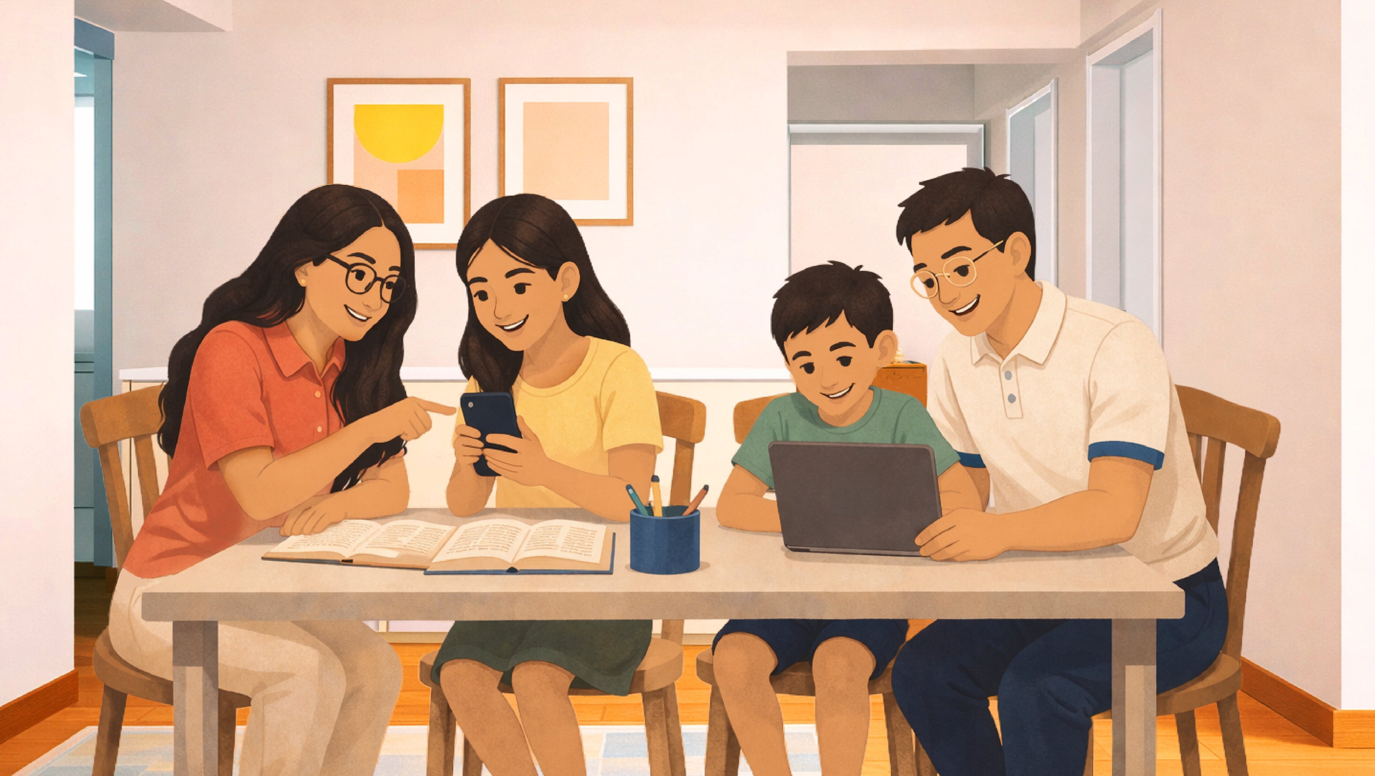 Teens (13–18) - Encourage open conversations about online experience